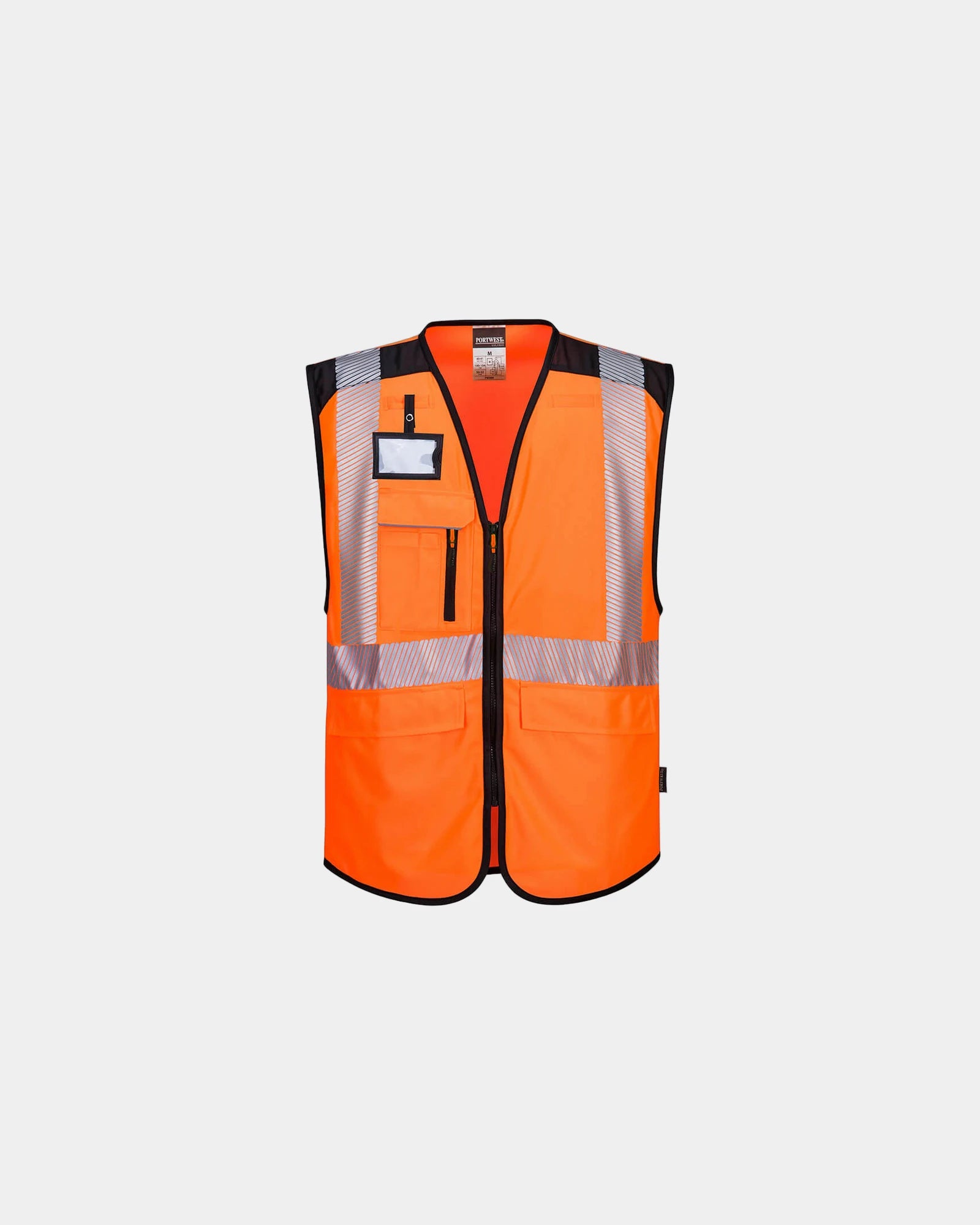 Gilet multipoches haute-visibilité 65% polyester - Orange